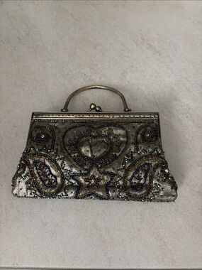 Vintage Metallic Gold Evening Handbag